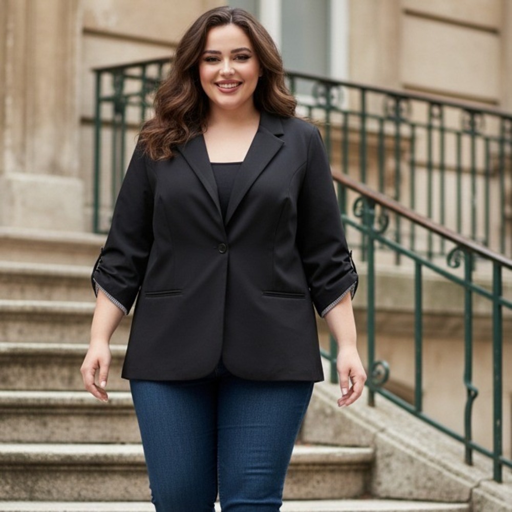 Torrid Studio Size 2X Blazer Jacket Ambition Is The New Black Career Coorporate - Picture 1 of 10